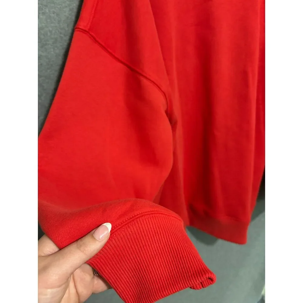AE American Eagle Oversized Red Mock Neck Sweater Women's XL Cozy Casual Soft - Picture 3 of 7